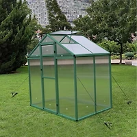 Newly marketed Gain height windproofaluminum greenhouse 6x4 Ft Polycarbonate Greenhouse Raised Base and Anchor Aluminum Heavy Duty Walk-in Greenhouses