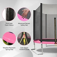 Streamdale 8FT Trampoline Outer Net-Pink and black