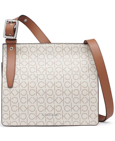 Calvin Klein Havana Flap Signature Small Messenger Bag
