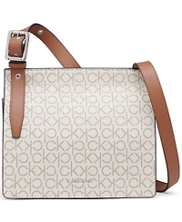 Calvin Klein Havana Flap Signature Small Messenger Bag