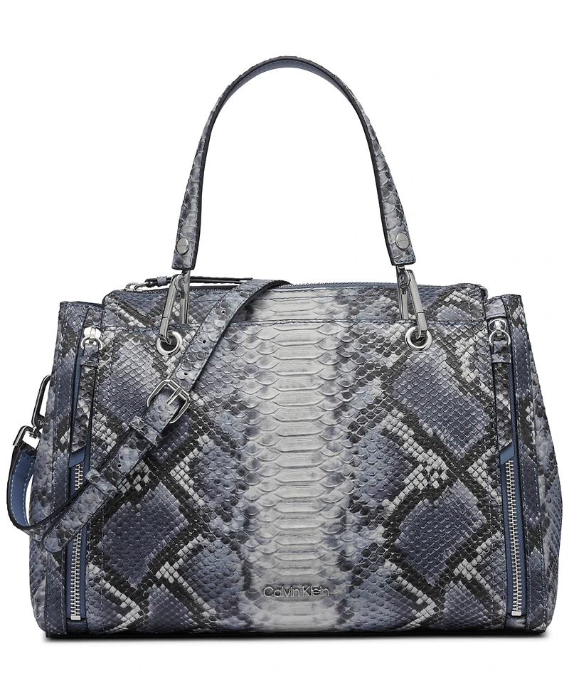 Calvin Klein Garnet Convertible Triple Compartment Satchel Bag