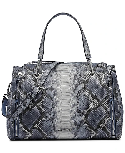 Calvin Klein Garnet Convertible Triple Compartment Satchel Bag