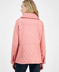 Michael Kors Petite Long-Sleeve Anorak Quilted Coat