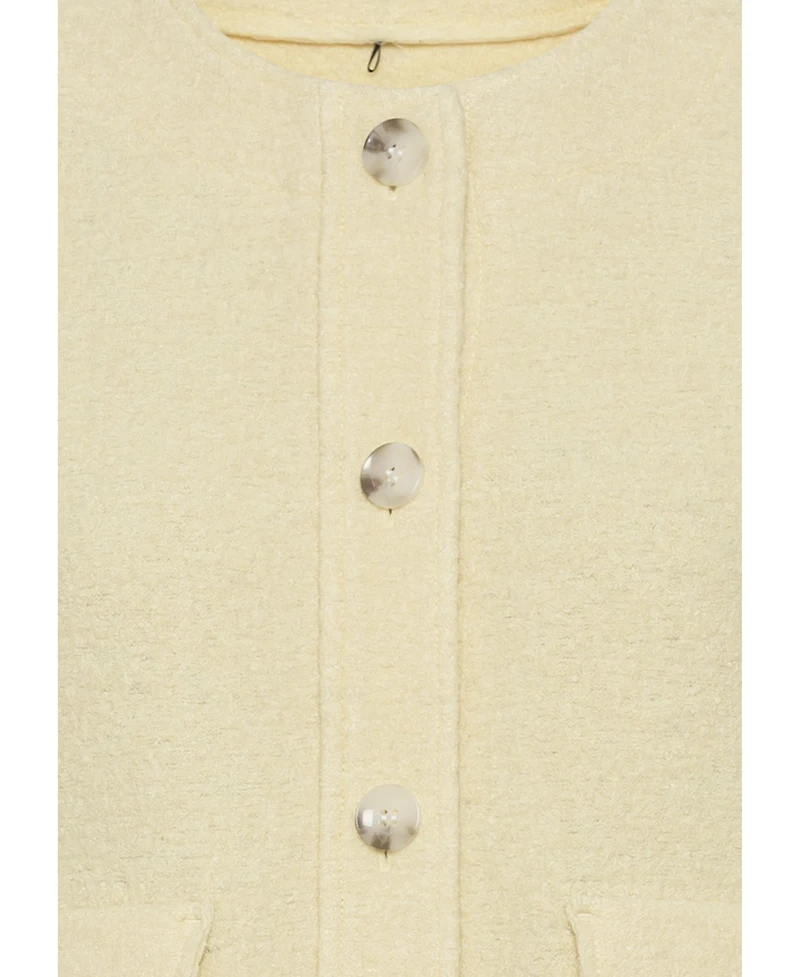 Olsen Women's Cropped Boiled Wool Blend Jacket