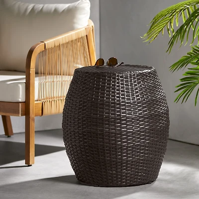 Streamdale Outdoor Wicker 14.00" Patio Side Table