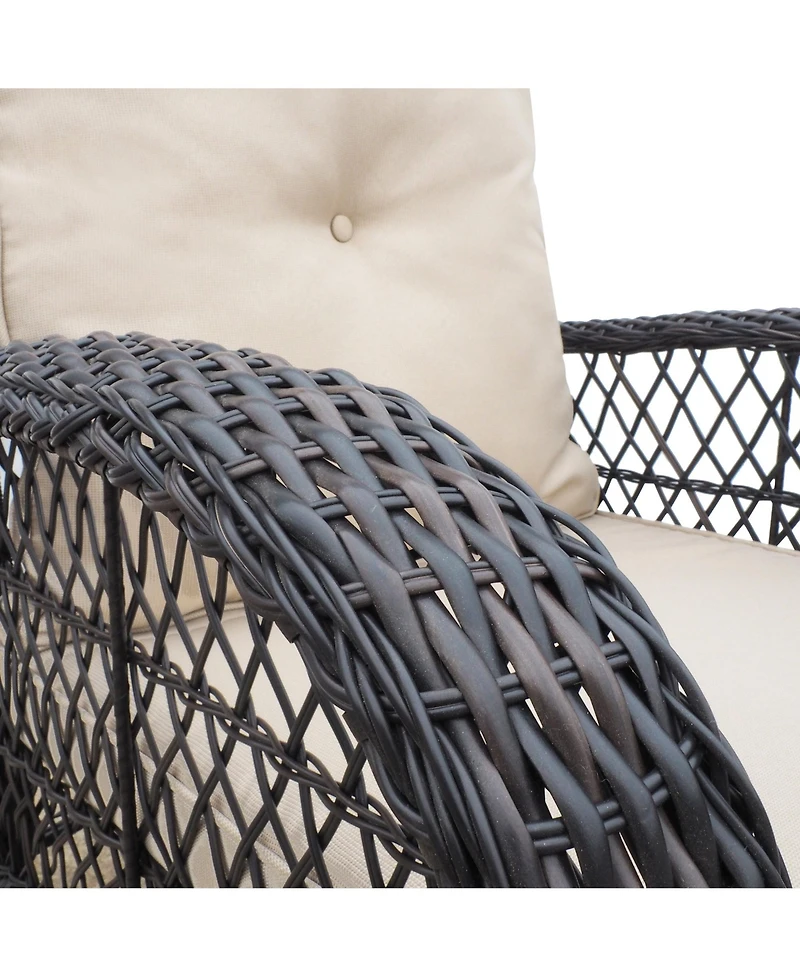 Streamdale 3-Piece Wicker Patio Bistro Set with Rocking Chairs