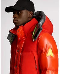 Alpenhaus Men's Farlin Mixed Media Relaxed Fit Puffer with Removable Hood