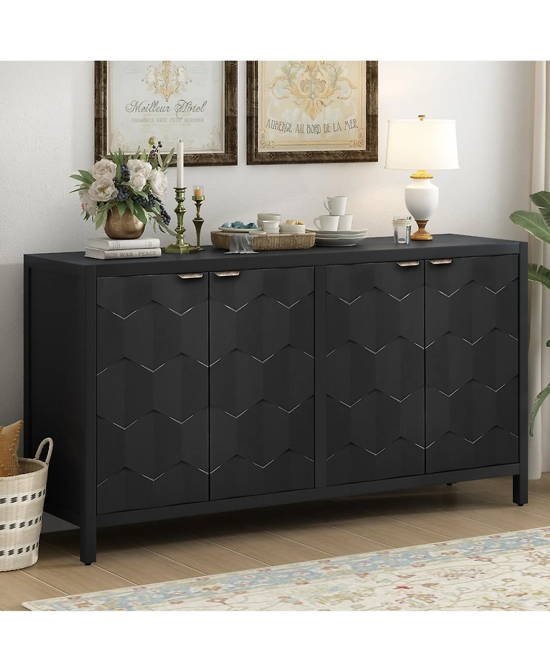 Streamdale Honeycomb Sideboard with Ample Storage