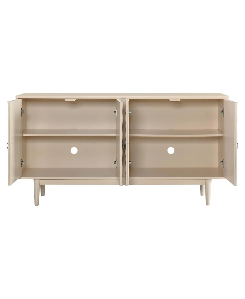 Streamdale Modern Almond Sideboard with Convex Doors