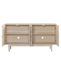 Streamdale Modern Almond Sideboard with Convex Doors