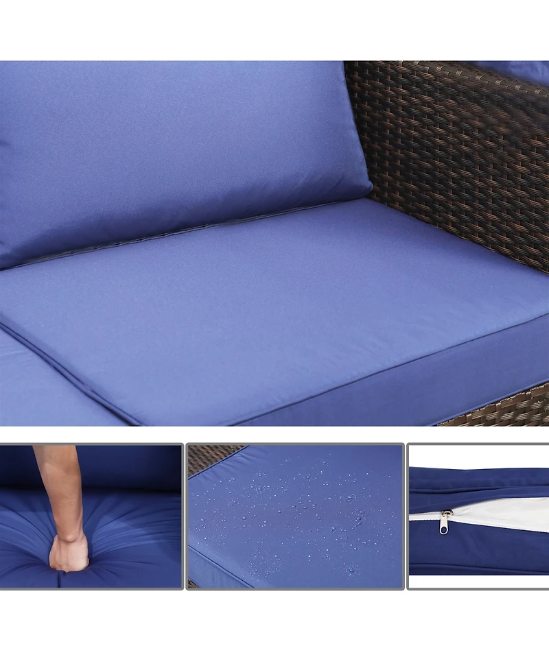 Streamdale Outdoor Daybed with Canopy and Ottoman