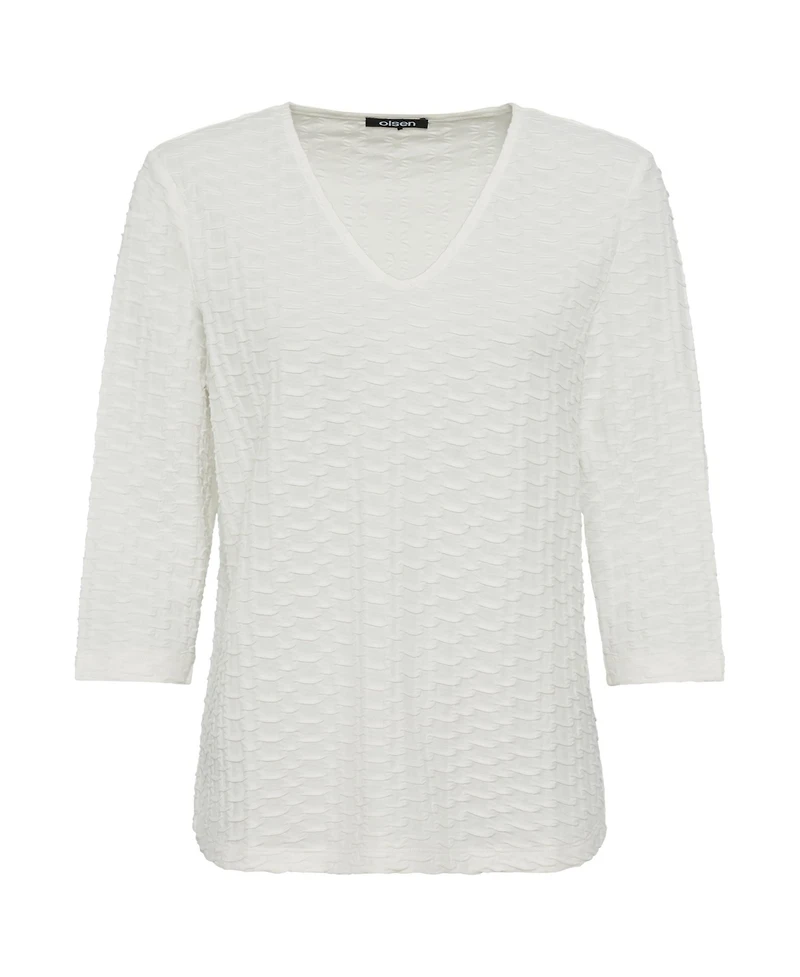 Olsen Women's Textured V-Neck T-Shirt