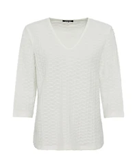 Olsen Women's Textured V-Neck T-Shirt