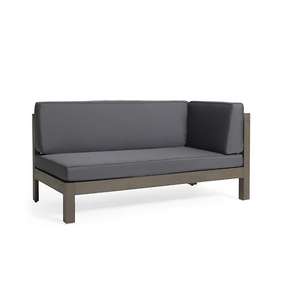 Streamdale Brava X-Back Right Corner Bench, Dark Grey