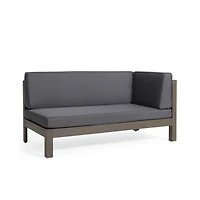 Streamdale Brava X-Back Right Corner Bench, Dark Grey