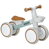 Balance Bike for Toddlers 1-3 Years, Baby Balance Bike with Adjustable Seat, Silent Wheels, No Pedal Bike for Boys and Girls, Green