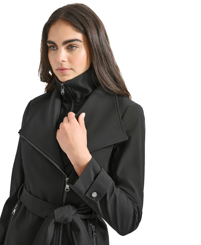 Calvin Klein Women's Long Sleeve Belted Wrap Coat
