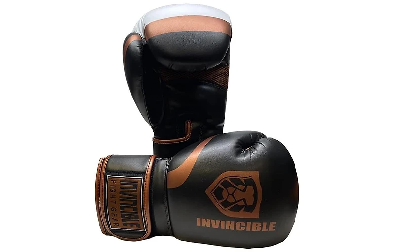 Invincible Fight Gear Hook and Loop Leather Training Boxing Gloves with Usa Flag Colors