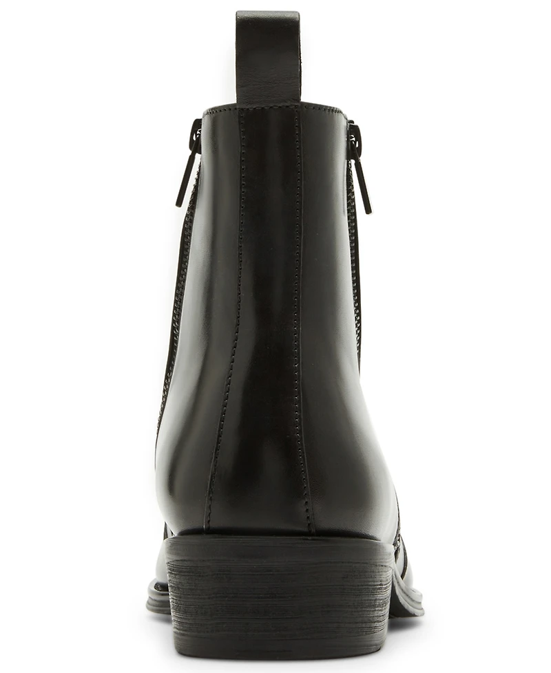 Steve Madden Men's Hyphen Side-Zip Leather Dress Boot