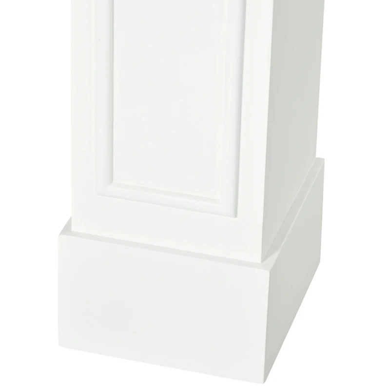Modern Fireplace Mantel, Surround Mantels for Fireplace with Decorative Pattern Interior Width 29" White