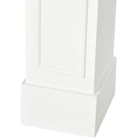 Modern Fireplace Mantel, Surround Mantels for Fireplace with Decorative Pattern Interior Width 29" White