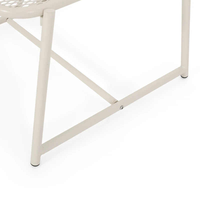 Kincaid 13" H White Mesh Top Outdoor Side Table