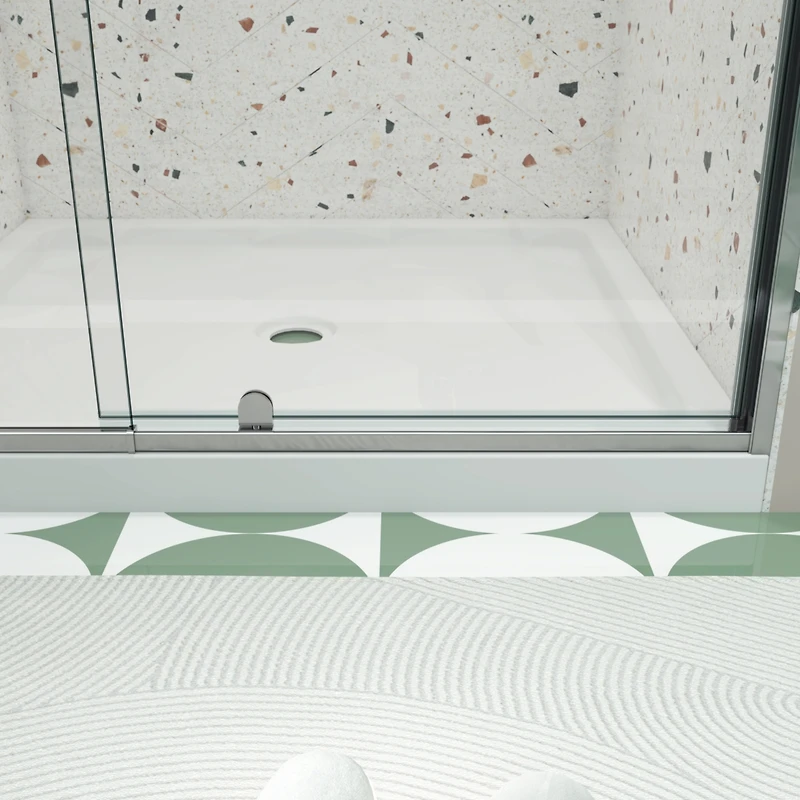 Streamdale Chrome Pivot Swing Glass Shower Door (50-54" W x 71" H)