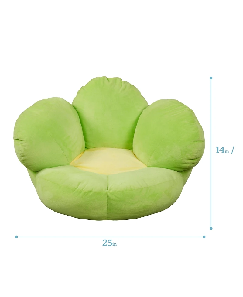 ECR4Kids SoftZone Flower Cozy Cushion, Bright Green