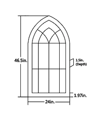 LuxenHome Wood and Metal Cathedral Wall Decor