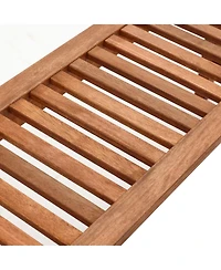 LuxenHome Carmel Solid Wood Outdoor Dining Bench