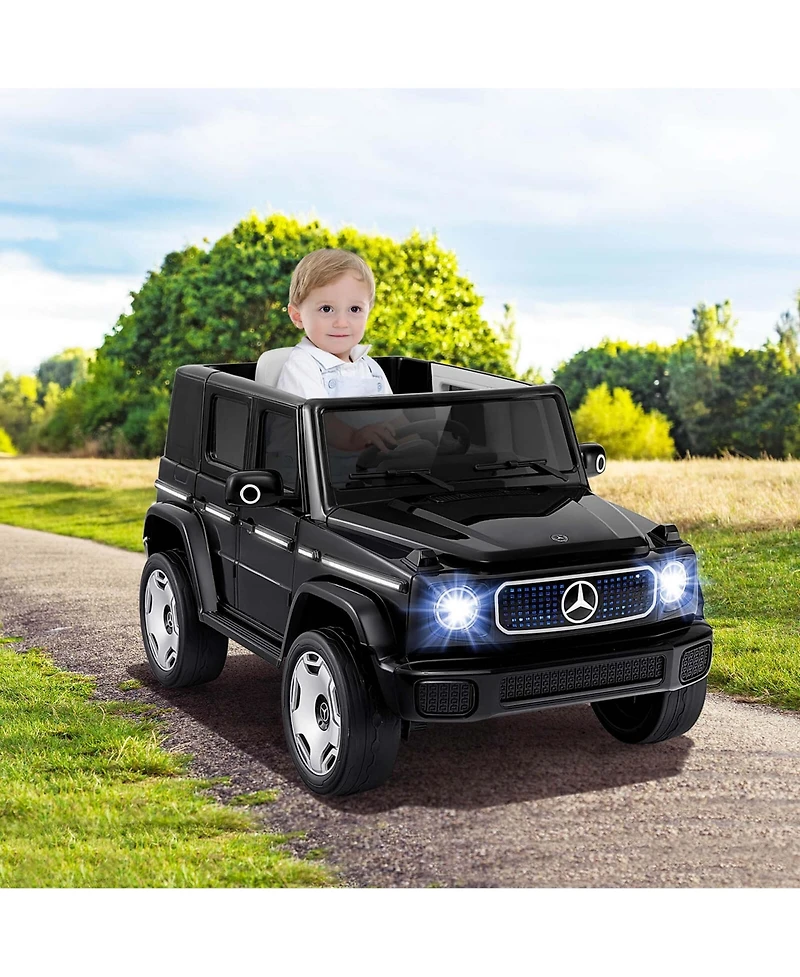 Licensed Mercedes-Benz Eqg Kids Ride On Car with Remote Control Detachable Battery