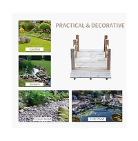 Slickblue Garden Bridge Arc Footbridge Elegant Outdoor Structure for Landscaping and Pathways