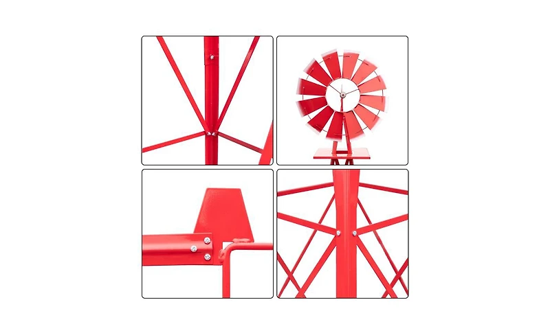 Slickblue 8FT Weather Resistant Yard Garden Windmill Durable Outdoor Decor for Your Landscape