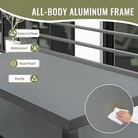 Streamdale Aluminum Kitchen Island with Storage and Cover
