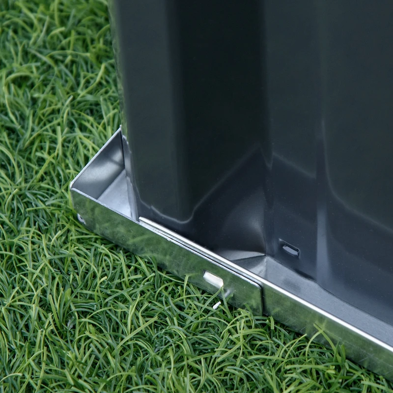 8.5' x 3' x 1' Raised Garden Bed, Galvanized Metal Planter Box for Vegetables Flowers Herbs, Dark Gray