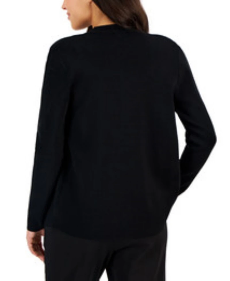 Ak Anne Klein Women's Newport Kissing Front Cardigan Sweater