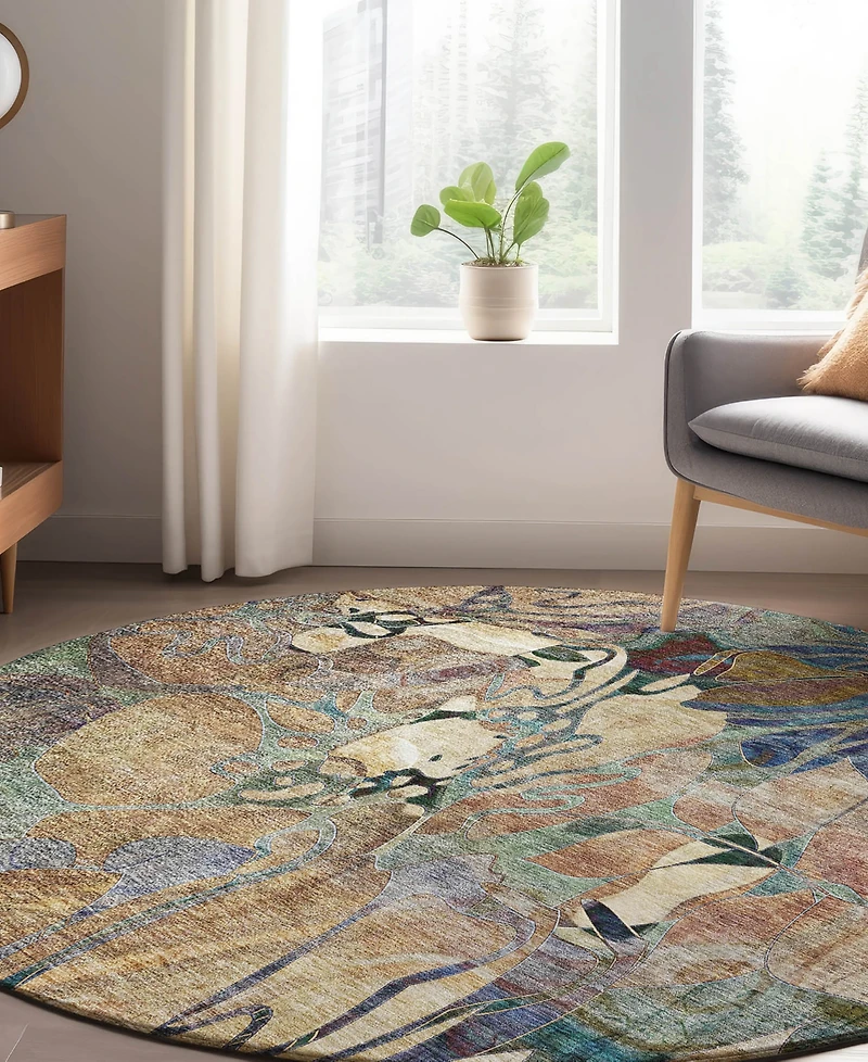Dalyn Trevi Washable TV17 8'x8' Round Area Rug