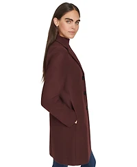 Calvin Klein Women's Single-Breasted Notched-Collar Coat