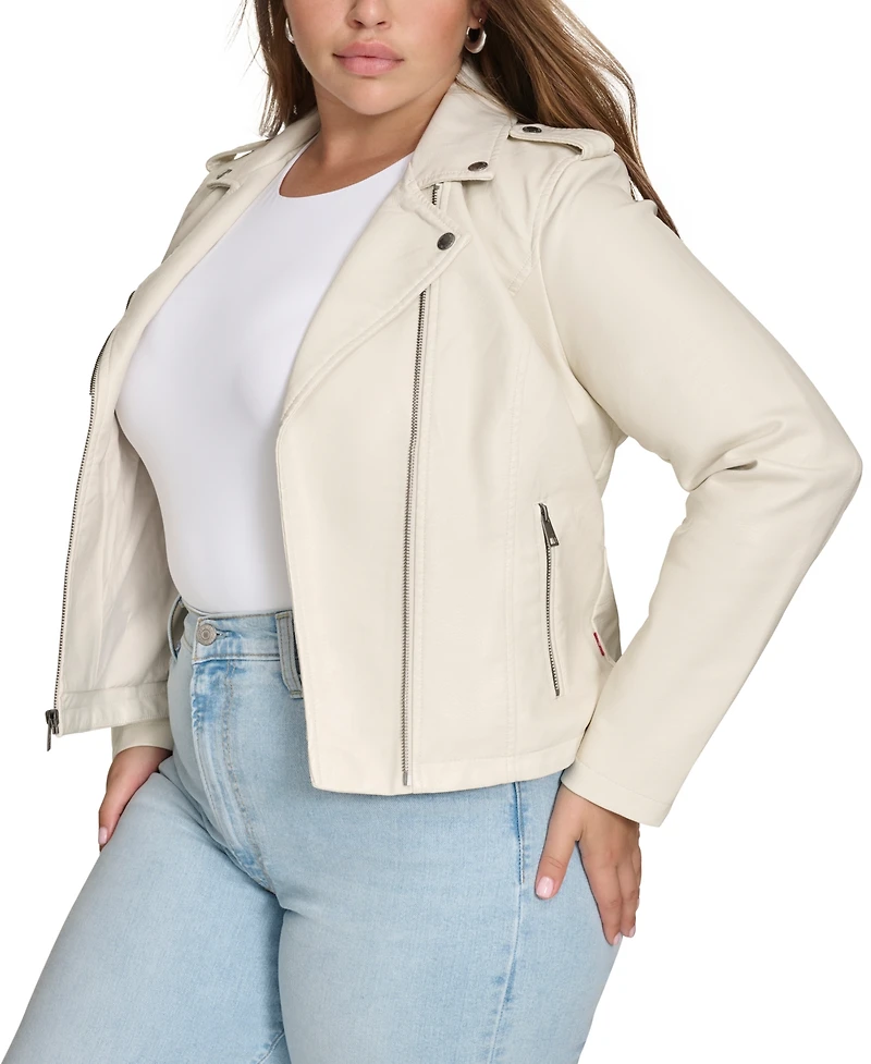 Levi's Plus Size Trendy Faux Leather Moto Jacket