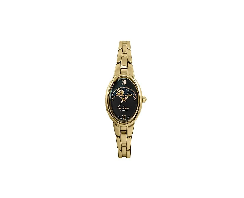 Peugeot Women's Gold 30x25mm Sun Moon Dial Link Bracelet Watch Dial