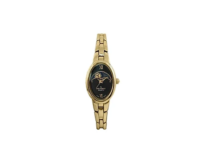 Peugeot Women's Gold 30x25mm Sun Moon Dial Link Bracelet Watch Dial