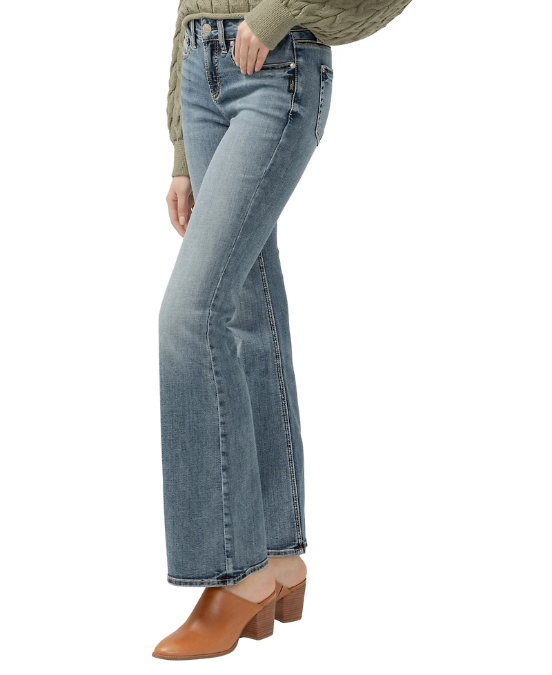 Silver Jeans Co. Women's Suki Mid Rise Curvy Fit Bootcut