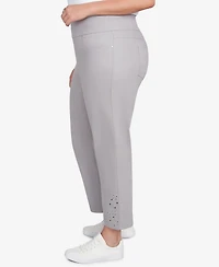 Ruby Rd. Plus Pull-On Extra Stretch Embroidered Hem Jeans