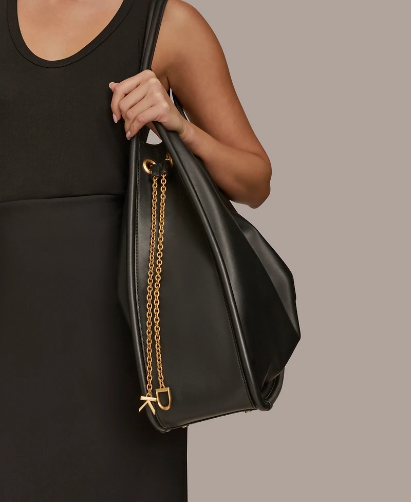 Donna Karan New York Plainview Chain Drawstring Tote Bag