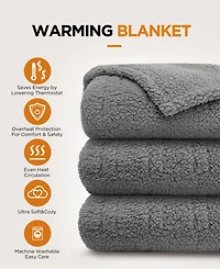 Westinghouse Heated Sherpa Throw, 50" x 60"
