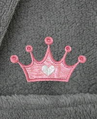 Linum Home Kids Crown Super Plush Double Brushed Hooded Bathrobe