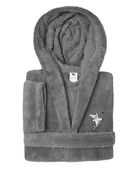 Linum Home Kids Shark Super Plush Double Brushed Hooded Bathrobe