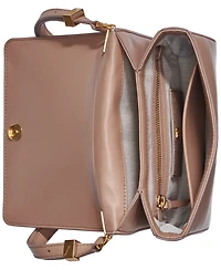 Donna Karan New York Jericho Croco Wave Flap Shoulder with Sculpted Hardware
