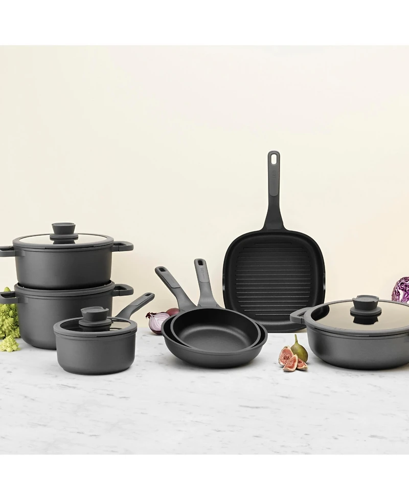 BergHOFF Leo Stone+ Nonstick Ceramic Grill Pan Recycled, 10.25"