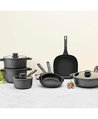 BergHOFF Leo Stone+ Nonstick Ceramic Grill Pan Recycled, 10.25"